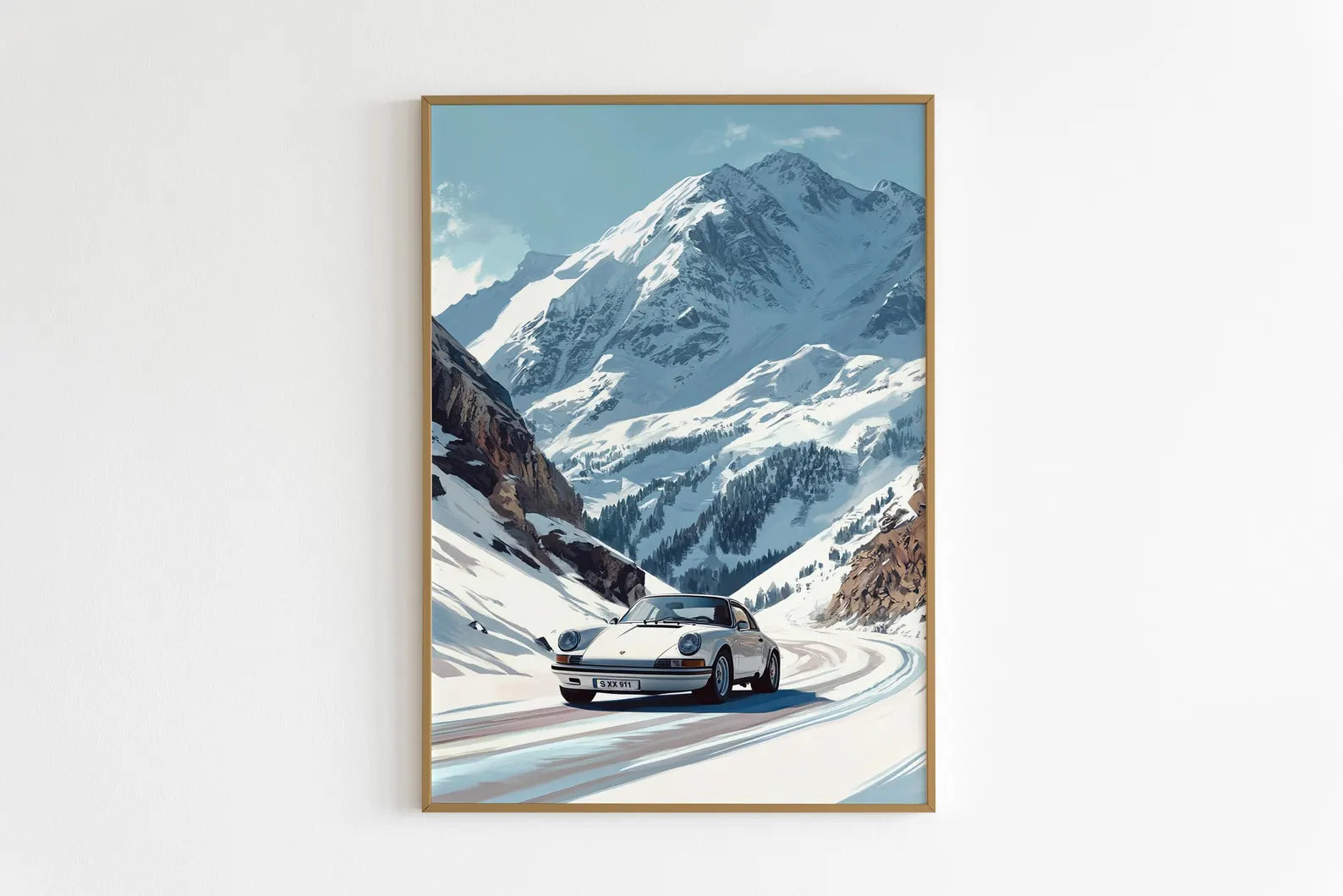 Porsche dans les montagnes