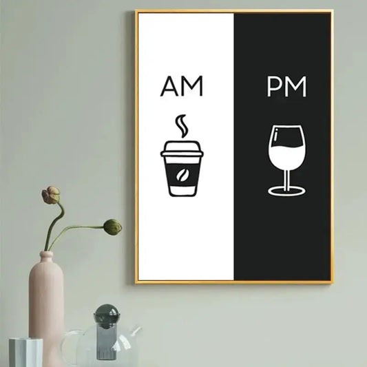 Mañana = Café - Tarde = Vino