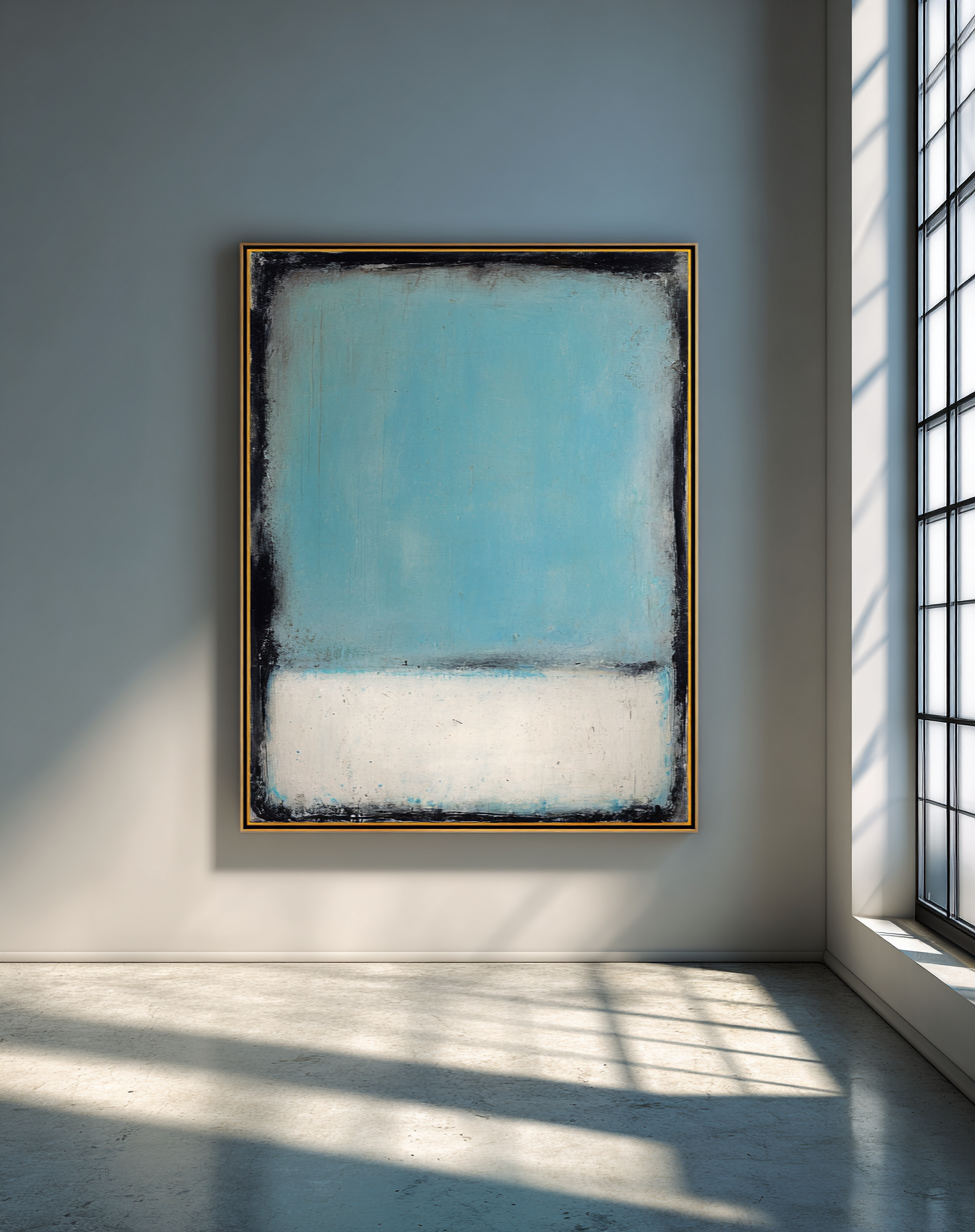 Paesaggio astratto azzurro