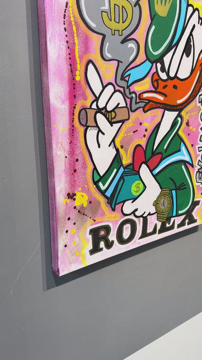 Donald Money  - Originale, Pezzo UNICO - Dipinto a mano - 60 x 80 cm