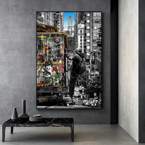 Quadro Banksy Street Art - Neibac - Spedizione gratuita