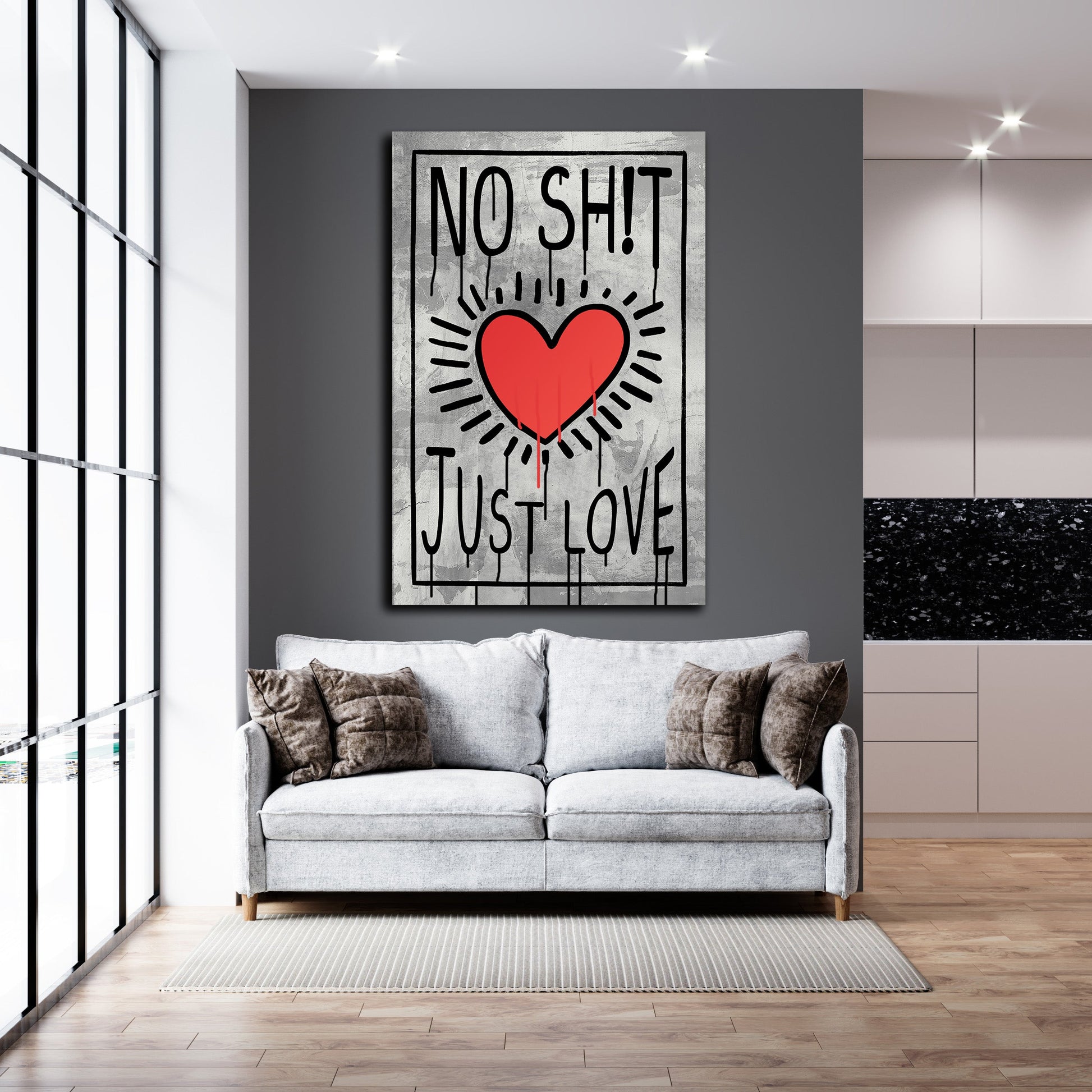 NO SHIT JUST LOVE - 50x70 cm