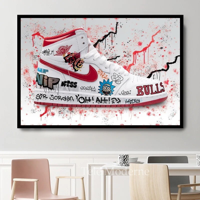 Sneaker Graffiti Bianche - Tele Moderne