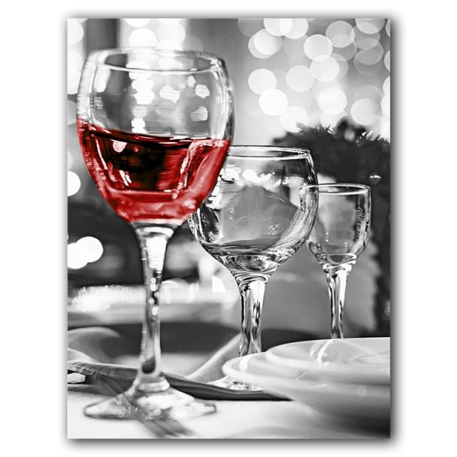 Tela calice di Vino rosso - Tele Moderne