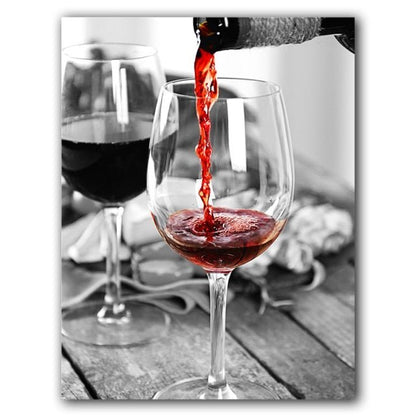 Tela calice di Vino rosso - Tele Moderne